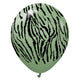 Kalisan Safari Tiger - Eucalyptus W/ Black Ink 12″ Latex Balloons (25 count)