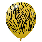 Kalisan Safari Tiger - Mustard W/ Black Ink 12″ Latex Balloons (25 count)