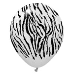 Kalisan Safari Tiger - Smoke W/ Black Ink 12″ Latex Balloons (25 count)