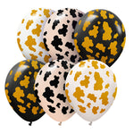 Kalisan Safari Cow - Assortment 12″ Latex Balloons (6 count)