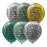 Safari Crocodile Animal Print Assortment 12″ Latex Balloons (6 count)