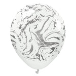 Kalisan Space Nebula - White W/ Silver Ink 12″ Latex Balloons (25 count)