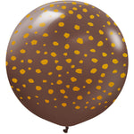 Kalisan Safari Cheetah - Chcolate Brown W/ Gold Ink 24″ Latex Balloon