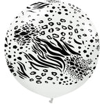 Kalisan Safari Mutant - White W/ Black Ink 24″ Latex Balloon