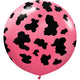 Kalisan Safari Cow - Fuchsia W/ Black Ink 24″ Latex Balloon