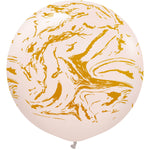 Kalisan Space Nebula - Pink Blush W/ Gold Ink 24″ Latex Balloon