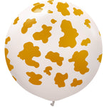 Kalisan Safari Cow - White Sand W/ Gold Ink 24″ Latex Balloon