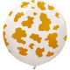 Kalisan Safari Cow - White Sand W/ Gold Ink 24″ Latex Balloon