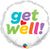 Get Well Colorful 4" Air-fill Balloon (requires heat sealing)