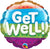 Get Well Color Bands 4" Air-fill Balloon (requires heat sealing)