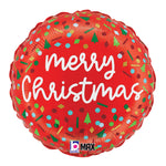 Merry Christmas Confetti 18" Balloon