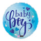 Baby Boy Blue Hearts 18" Balloon