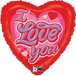 I Love You Retro Heart 18″ Balloon