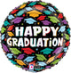 Brilliant Graduation Hats 18" Balloon