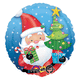 Santa with Tree 17" Balloon