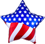 American Flag Star 28″ Balloon