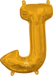 Letter J Gold 16" Balloon