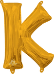 Letter K Gold 16" Balloon