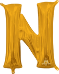 Letter N Gold 16" Balloon