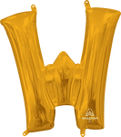 Letter W Gold 16" Balloon