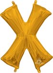 Letter X Gold 16" Balloon