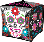 Day of the Dead Skull Cubez 15" Balloon