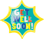 Get Well Soon Burst 35" Balloon