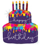 Paint Splatter Birthday Cake 30" Balloon