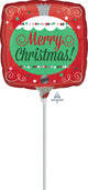 Merry Christmas Ornament 9" Air-fill Balloon (requires heat sealing)