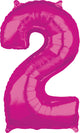 Pink Number 2 26" Balloon