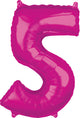 Number 5 Pink 26" Balloon