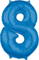 Blue Number 8 26" Balloon