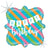 Birthday Banner & Stripes 18" Balloon