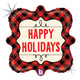 Plaid Holidays Holographic 18" Balloon