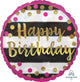 Pink & Gold Milestone Birthday Holographic 18" Balloon