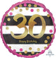 Pink & Gold Milestone 30 Holographic 18" Balloon