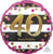 Pink & Gold Milestone 40 Holographic 18" Balloon