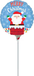 Santa In Chimney 9" Air-fill Balloon (requires heat sealing)