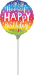 Hip Hip Hooray Bday 4" Air-fill Balloon (requires heat sealing)