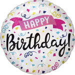 Happy Birthday Sparkle Banner 18" Balloon