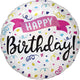 Happy Birthday Sparkle Banner 18" Balloon