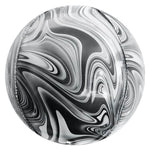 3D Sphere - Superagate Black & White 14″ Balloon