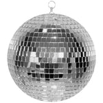 8″ Mirror Disco Ball With Hook - Silver