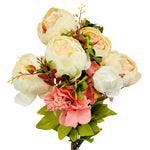 20″ Victorian Peony Bush - Cream & Mauve (1 Bouquet)