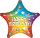 Happy Birthday Rainbow Star 19" Balloon