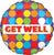 Get Well Colorful Dots 18" Balloon