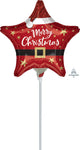 Santa Christmas Star 9" Air-fill Balloon (requires heat sealing)