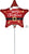 Santa Christmas Star 9" Air-fill Balloon (requires heat sealing)