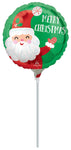 Smiley Santa Christmas 9" Air-fill Balloon (requires heat sealing)