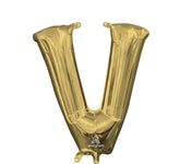 White Gold Letter V 16" Balloon